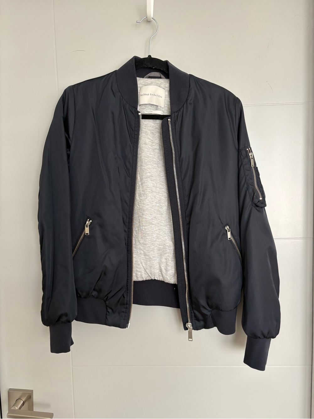 Navy Blue Bomber Jacket
